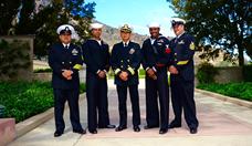 Point Mugu Fleet Readiness Center US Navy Honor Guard for Lt. Susan Ahn Cuddy July 2, 2015 Forest Lawn Hall of Liberty