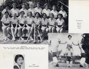 Susan Ahn Cuddy Los Angeles City College was the Director of Woemn's Baseball and played Second Base 1932 and 1933 LACC Asian American Sports