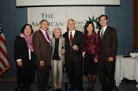 Asian American Justice Center Washington DC Nationa Press Club American Courage Award with Norman Manet Kyung Rah from CNN with Walter Dellinger lawyera